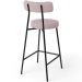 Kit 03 Banquetas Baixa Para Cozinha Sala De Jantar Bar Bancada Milão L02 Bouclê Rosê - Lyam Decor