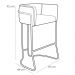 Kit 03 Banquetas Decorativas Fixa Base de Aço Preto Betina D02 Veludo Bege C-309 - Lyam Decor