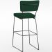 Kit 03 Banquetas Para Cozinha Sala De Jantar Base Em Aço Allana L02 Suede Verde Musgo - Lyam Decor