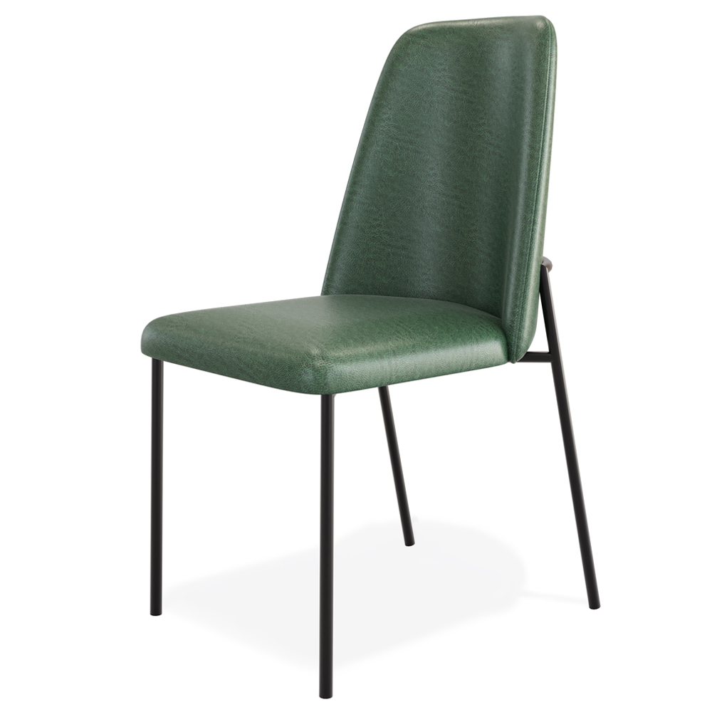 Kit 03 Cadeiras Decorativa Estofada Para Sala De Jantar Bella L02 Couríssimo Verde - Lyam Decor