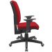Kit 03 Cadeiras Escritório Diretor Office Giratória Preto Alta Flexi P03 Poliéster Vermelho - Lyam