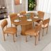 Kit 03 Cadeiras Para Sala de Jantar Cozinha Living Estofada Dara L02 Couríssimo Whisky - Lyam Decor