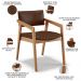 Kit 03 Cadeiras Para Sala de Jantar Estar Living Giorgia B04 Couríssimo Marrom - Lyam Decor