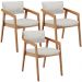 Kit 03 Cadeiras Para Sala de Jantar Estar Living Giorgia L02 Bouclê Cru - Lyam Decor
