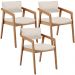 Kit 03 Cadeiras Para Sala de Jantar Estar Living Giorgia L02 Linho Cru - Lyam Decor