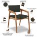 Kit 03 Cadeiras Para Sala de Jantar Estar Living Giorgia L02 Linho Verde Musgo - Lyam Decor