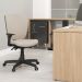 Kit 03 Cadeiras de Escritório Diretor Office Base Giratória Preto Alta Flexi P03 Suede Bege - Lyam