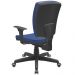 Kit 03 Cadeiras de Escritório Diretor Office Base Giratória Preto Alta Flexi P03 Vinil Azul - Lyam