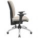 Kit 03 Cadeiras de Escritório Diretor Office Giratória Cromada Alta Flexi P03 Vinil Bege - Lyam