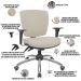 Kit 03 Cadeiras de Escritório Executiva Office Giratória Cromada Baixa Flexi P03 Vinil Bege - Lyam