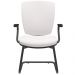 Kit 03 Cadeiras de Escritório Fixa Executiva Office Preto Slim Alta Flexi P03 Vinil Branco - Lyam