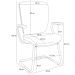 Kit 03 Cadeiras de Escritório Fixa Executiva Office Preto Slim Alta Flexi P03 Vinil Branco - Lyam