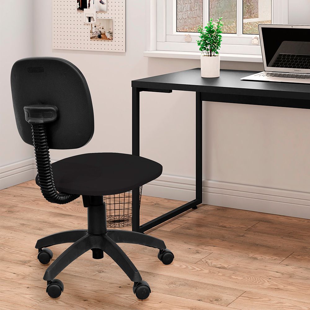 Kit 03 Cadeiras de Escritório Giratória Executiva Ergonômica Economy M02 Corano Preto - Lyam Decor