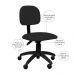 Kit 03 Cadeiras de Escritório Giratória Executiva Ergonômica Economy M02 Corano Preto - Lyam Decor