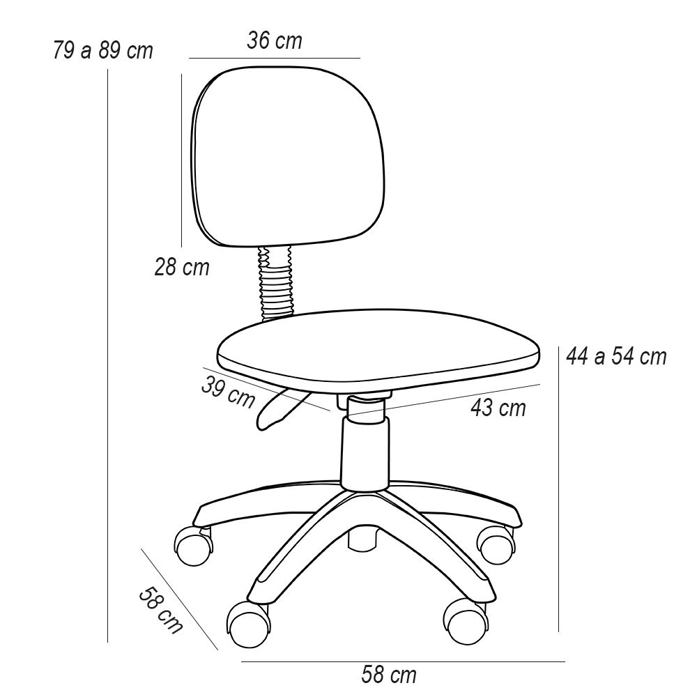 Kit 03 Cadeiras de Escritório Giratória Executiva Ergonômica Economy M02 Corano Preto - Lyam Decor