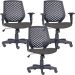 Kit 03 Cadeiras de Escritório Giratória Executiva Ergonômica Tech L02 Crepe Cinza - Lyam Decor