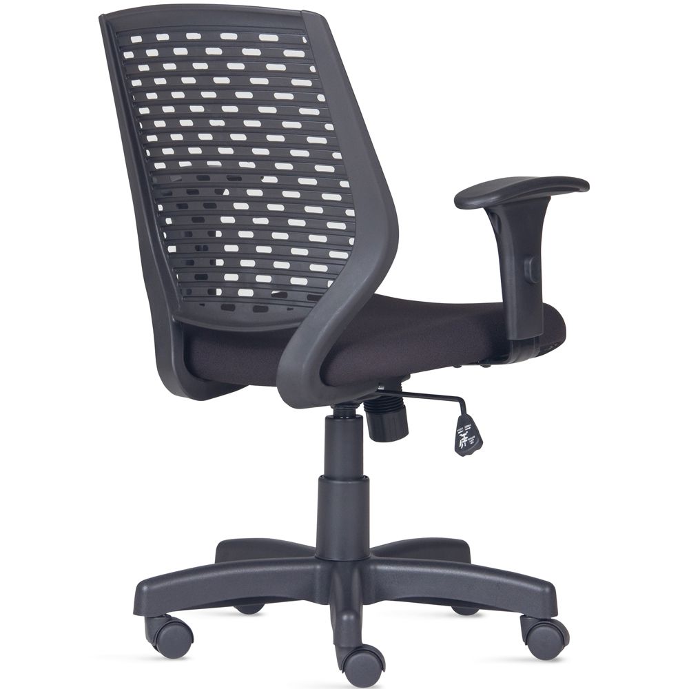 Kit 03 Cadeiras de Escritório Giratória Executiva Ergonômica Tech L02 Crepe Preto - Lyam Decor