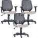Kit 03 Cadeiras de Escritório Giratória Executiva Ergonômica Tech L02 Suede Bege - Lyam Decor