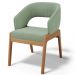 Kit 03 Cadeiras de Jantar e Estar Living Estofada Lince L02 Bouclê Oliva - Lyam Decor