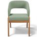 Kit 03 Cadeiras de Jantar e Estar Living Estofada Lince L02 Bouclê Oliva - Lyam Decor