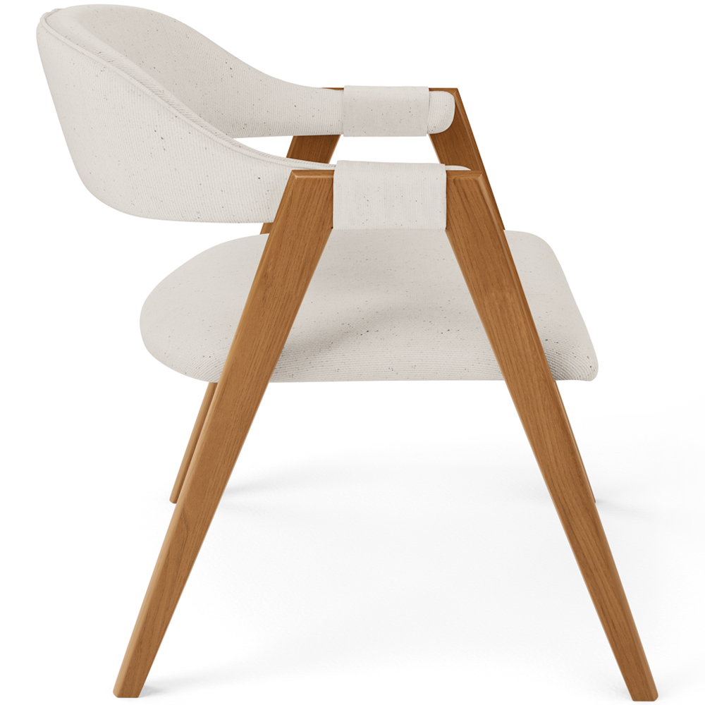 Kit 03 Cadeiras de Jantar e Estar Living Estofada Nadja L02 Linho Cru - Lyam Decor