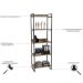 Kit 03 Estantes com 5 Prateleiras Escritório Estilo Industrial Form C01 187x60 cm Carvalho - Lyam Decor