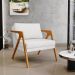 Kit 03 Poltrona Decorativa Para Sala Pietra Estrutura De Madeira L02 Corano Branco - Lyam Decor
