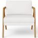 Kit 03 Poltrona Decorativa Para Sala Pietra Estrutura De Madeira L02 Corano Branco - Lyam Decor