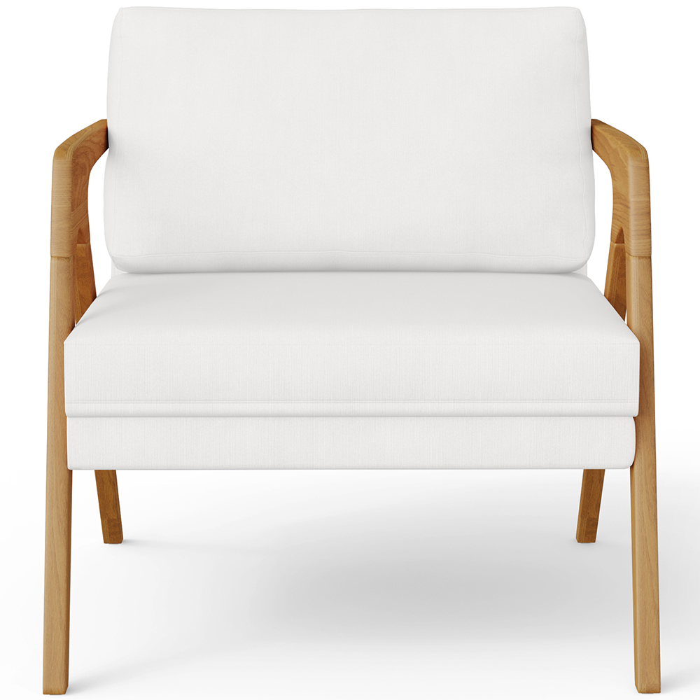Kit 03 Poltrona Decorativa Para Sala Pietra Estrutura De Madeira L02 Corano Branco - Lyam Decor