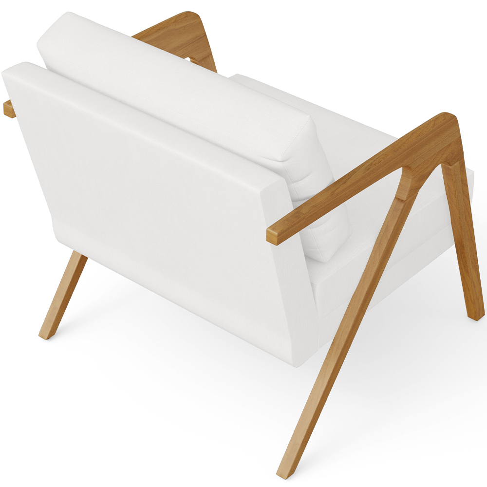 Kit 03 Poltrona Decorativa Para Sala Pietra Estrutura De Madeira L02 Corano Branco - Lyam Decor