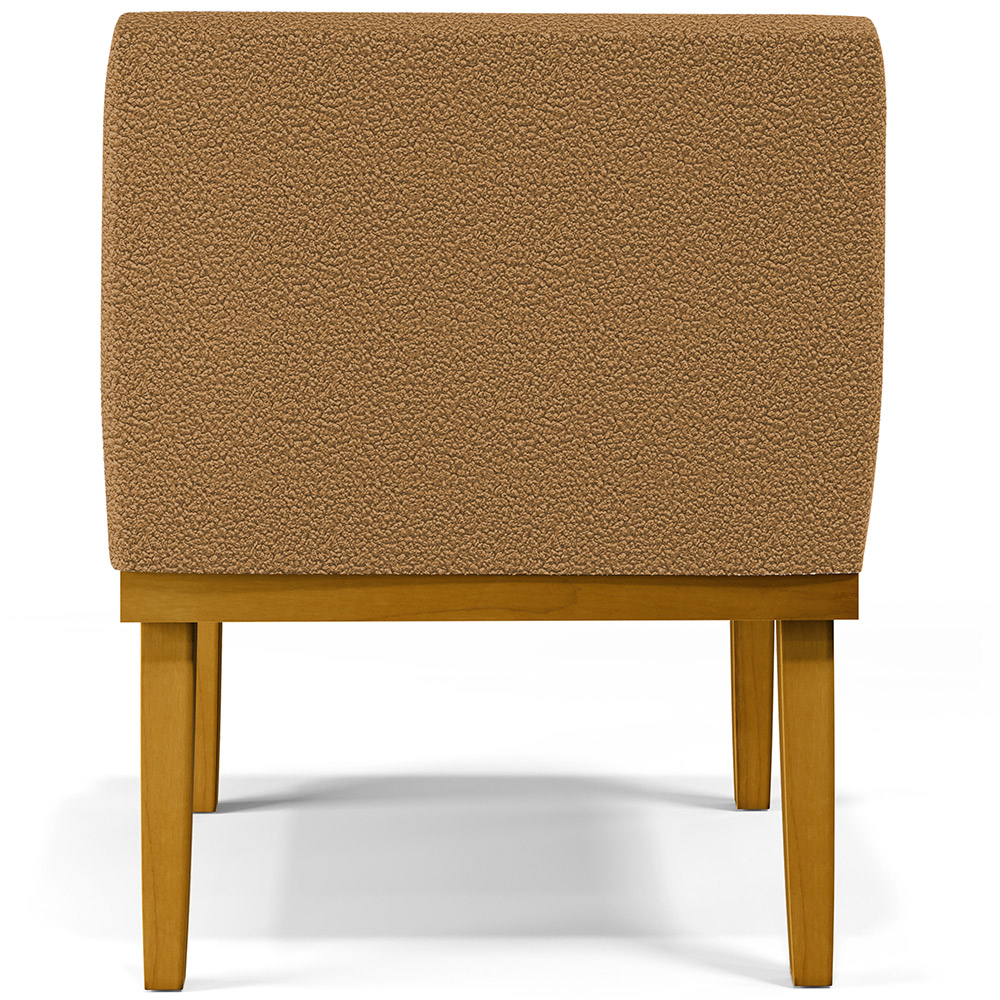 Kit 03 Poltronas Decorativa Para Sala De Estar E Recepção Beatriz W01 Bouclê Mostarda - Lyam Decor