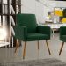 Kit 03 Poltronas Decorativa Para Sala De Estar Maria W01 Pés Palito Facto Verde Musgo - Lyam Decor