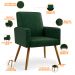 Kit 03 Poltronas Decorativa Para Sala De Estar Maria W01 Pés Palito Facto Verde Musgo - Lyam Decor
