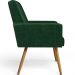 Kit 03 Poltronas Decorativa Para Sala De Estar Maria W01 Pés Palito Facto Verde Musgo - Lyam Decor
