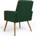 Kit 03 Poltronas Decorativa Para Sala De Estar Maria W01 Pés Palito Facto Verde Musgo - Lyam Decor