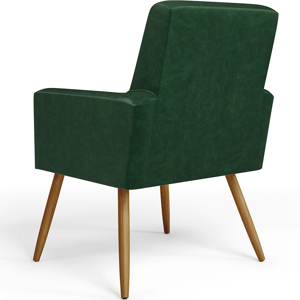 Kit 03 Poltronas Decorativa Para Sala De Estar Maria W01 Pés Palito Facto Verde Musgo - Lyam Decor