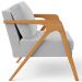 Kit 03 Poltronas Decorativa Para Sala Estar Pietra Estrutura De Madeira L02 Linho Cinza - Lyam Decor