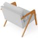 Kit 03 Poltronas Decorativa Para Sala Estar Pietra Estrutura De Madeira L02 Linho Cinza - Lyam Decor