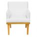 Kit 03 Poltronas Decorativa Para Sala de Estar Base Mel Beatriz W01 Corano Branco - Lyam Decor