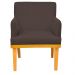Kit 03 Poltronas Decorativa Para Sala de Estar Base Mel Beatriz W01 Suede Marrom - Lyam Decor