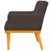 Kit 03 Poltronas Decorativa Para Sala de Estar Base Mel Beatriz W01 Suede Marrom - Lyam Decor