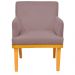 Kit 03 Poltronas Decorativa Para Sala de Estar Base Mel Beatriz W01 Suede Rosê - Lyam Decor