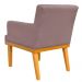 Kit 03 Poltronas Decorativa Para Sala de Estar Base Mel Beatriz W01 Suede Rosê - Lyam Decor