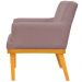 Kit 03 Poltronas Decorativa Para Sala de Estar Base Mel Beatriz W01 Suede Rosê - Lyam Decor