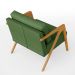 Kit 03 Poltronas Decorativa Sala Pietra Com Estrutura Madeira L02 Facto Verde Musgo - Lyam Decor