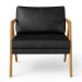Kit 03 Poltronas Decorativa Sala Pietra Estrutura Madeira L02 Couríssimo Preto Brilho - Lyam Decor