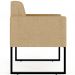 Kit 03 Poltronas Decorativa Sala Recepção Base Fixa De Metal Helô L02 Linho Bege Escuro - Lyam Decor