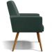 Kit 03 Poltronas Decorativas Para Sala Estar Maria W01 Pés Palito Linho Verde Musgo - Lyam Decor