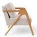 Kit 03 Poltronas Decorativas Para Sala Estar Pietra Estrutura De Madeira L02 Linho Cru - Lyam Decor