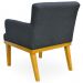 Kit 03 Poltronas Decorativas Para Sala de Estar Beatriz W01 Linho Chumbo - Lyam Decor